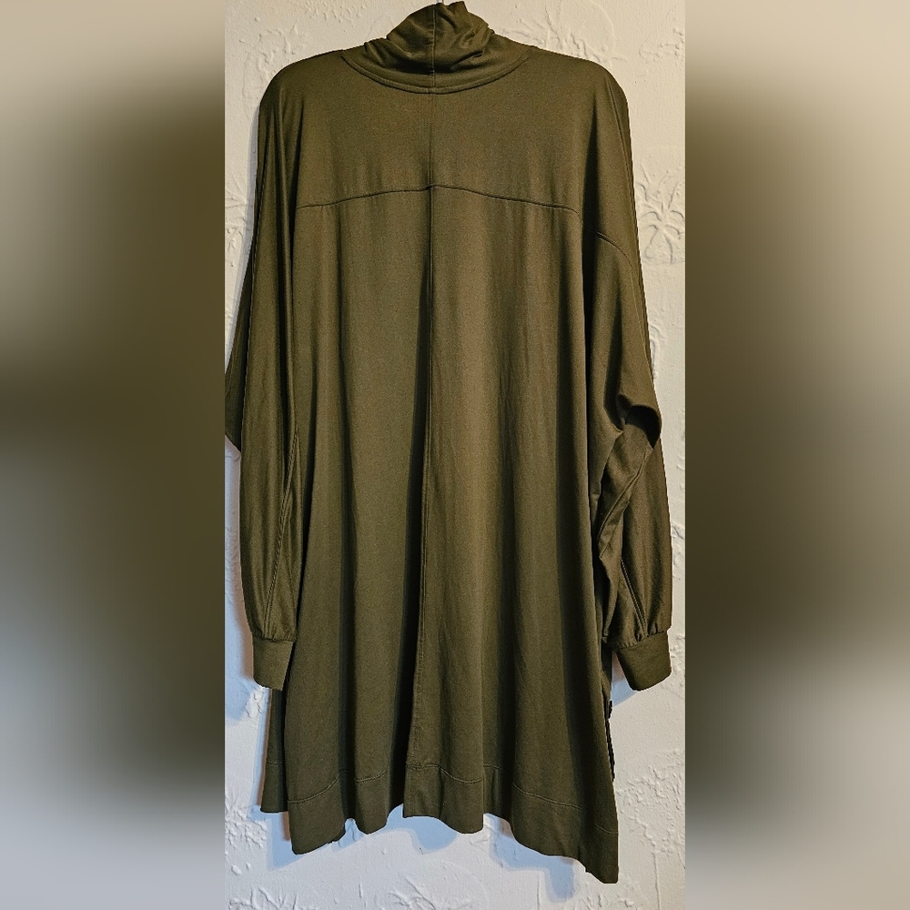 Cuddl Duds Comfort Code Dark Olive Cardigan 3X - Picture 2 of 7
